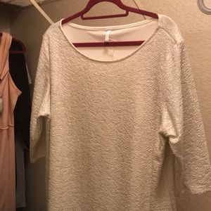 White and gold body on dress